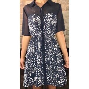 Vera Wang Princess 3 Star Print Fit N Flare Dress